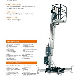 CHO THUÊ XE NÂNG NGƯỜI THẲNG ĐỨNG 11M JLG 30AM